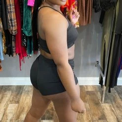 Head Over Heels: All In One Boutique Apparel Paisley Short Set- Black