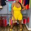 Head Over Heels: All In One Boutique Cozy Short Set- Yellow Apparel