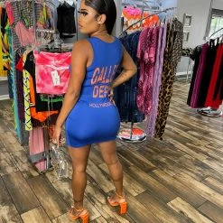 Head Over Heels: All In One Boutique Apparel Gallery Dress- Blue