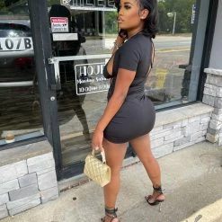 Head Over Heels: All In One Boutique Apparel Multiple Ways Dress- Black