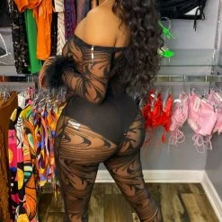 Head Over Heels: All In One Boutique Apparel Whirlwind Jumper- Black