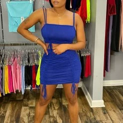 Head Over Heels: All In One Boutique Apparel Tiffany Skirt Set- Blue