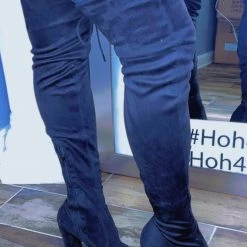 Head Over Heels: All In One Boutique Footwear Amina Thigh Boot- Black