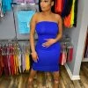Head Over Heels: All In One Boutique Apparel Tube Dress- Royal Blue