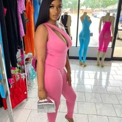 Head Over Heels: All In One Boutique Apparel Marilyn Jumper- Pink