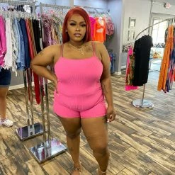 Head Over Heels: All In One Boutique High Hopes Romper- Pink Apparel