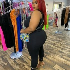 Head Over Heels: All In One Boutique Apparel Stay Snatched Set- Black