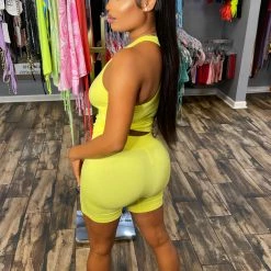 Head Over Heels: All In One Boutique Flex Short Set- Yellow