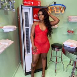 Head Over Heels: All In One Boutique Monique Dress- Red Apparel