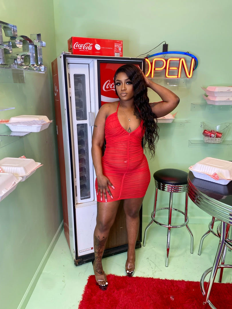 Head Over Heels: All In One Boutique Monique Dress- Red Apparel