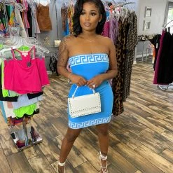 Head Over Heels: All In One Boutique Apparel In Malta Dress- Blue