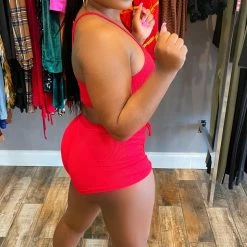 Head Over Heels: All In One Boutique Paisley Short Set- Red Apparel