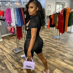 Head Over Heels: All In One Boutique Charlotte's Web Romper- Black Apparel