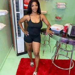 Head Over Heels: All In One Boutique Apparel Marley Romper- Black