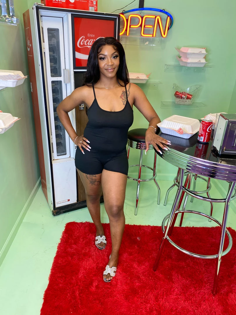 Head Over Heels: All In One Boutique Apparel Marley Romper- Black