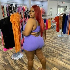 Head Over Heels: All In One Boutique Apparel High Hopes Romper- Lavender