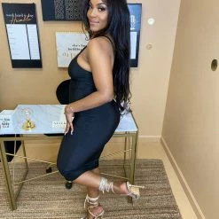 Head Over Heels: All In One Boutique Sundress Szn Dress- Black