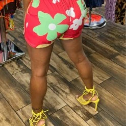 Head Over Heels: All In One Boutique Paradise Shorts- Red