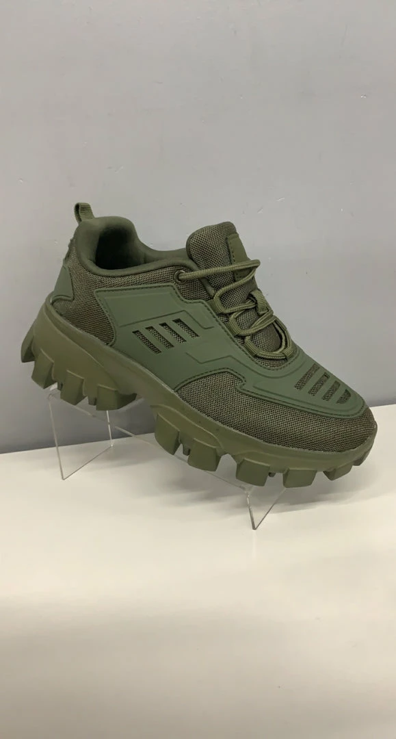 Head Over Heels: All In One Boutique Match My Fly Sneakers- Olive