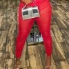Head Over Heels: All In One Boutique Mesh Leggings- Red Apparel