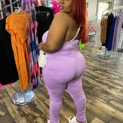 Head Over Heels: All In One Boutique Plush Jumper- Lavender Apparel