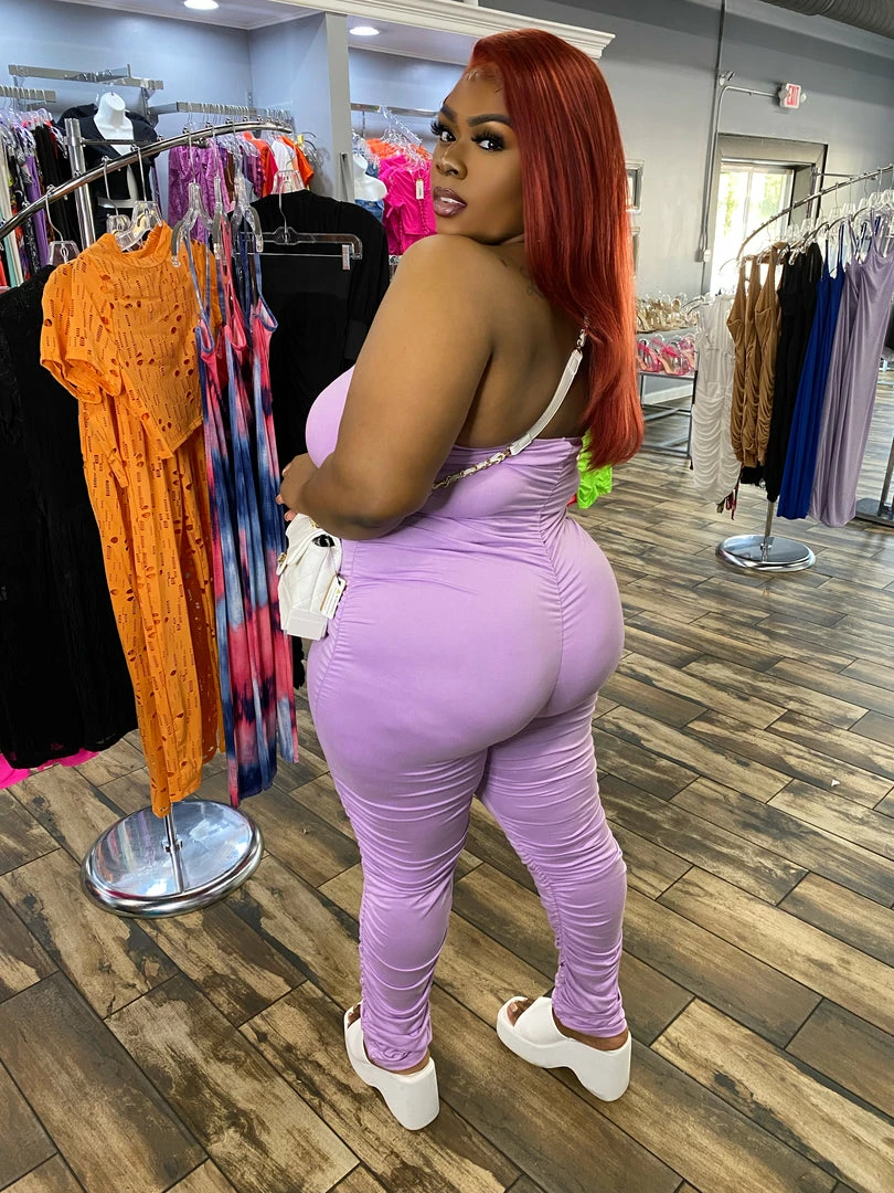 Head Over Heels: All In One Boutique Plush Jumper- Lavender Apparel