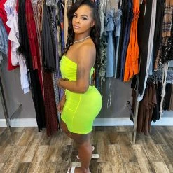 Head Over Heels: All In One Boutique Tessa Short Set- Neon Yellow