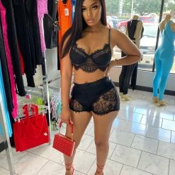 Head Over Heels: All In One Boutique Seduce Me Set- Black