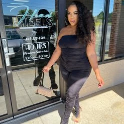 Head Over Heels: All In One Boutique Plush Jumper- Black