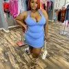 Head Over Heels: All In One Boutique Spring Hottie Dress- Blue