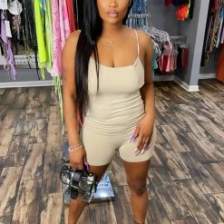 Head Over Heels: All In One Boutique Lounge Romper- Nude Apparel