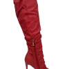 Head Over Heels: All In One Boutique Footwear Vice Thigh Boot- Red