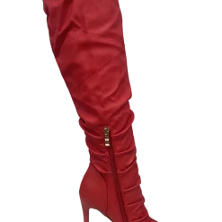 Head Over Heels: All In One Boutique Footwear Vice Thigh Boot- Red