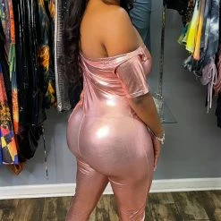 Head Over Heels: All In One Boutique Apparel Missy Jumper- Rose Gold