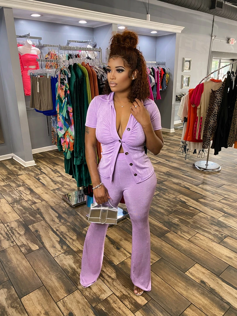 Head Over Heels: All In One Boutique Let It Flow Set- Lavender Apparel