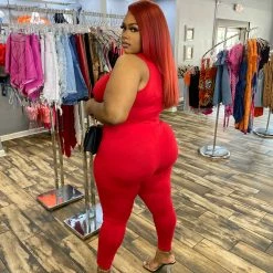 Head Over Heels: All In One Boutique Stay Snatched Set- Red