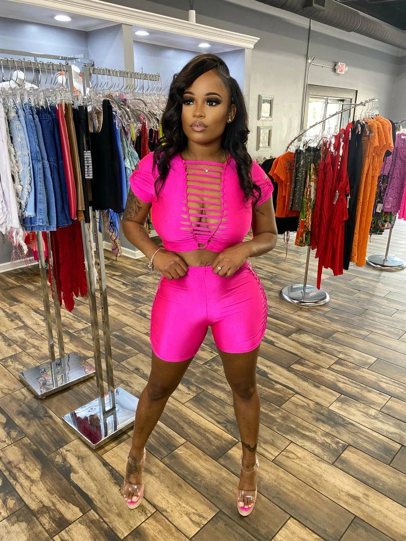 Head Over Heels: All In One Boutique His Only Wish Set- Pink Apparel