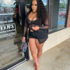 Head Over Heels: All In One Boutique Keep Up Short Set- Black