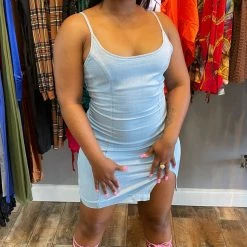 Head Over Heels: All In One Boutique Selah Dress- Light Denim Apparel