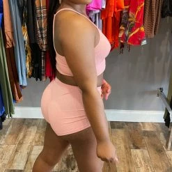 Head Over Heels: All In One Boutique Apparel Paisley Short Set- Light Pink