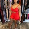 Head Over Heels: All In One Boutique Apparel Meg Romper- Red