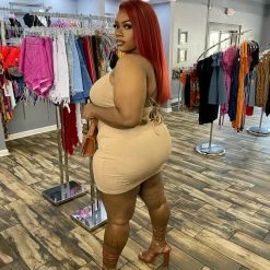 Head Over Heels: All In One Boutique Summer Rays Dress- Nude