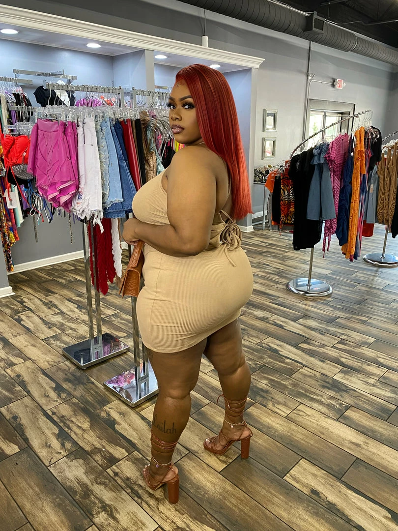 Head Over Heels: All In One Boutique Summer Rays Dress- Nude