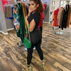 Head Over Heels: All In One Boutique Carlie Pant Set- Black Apparel