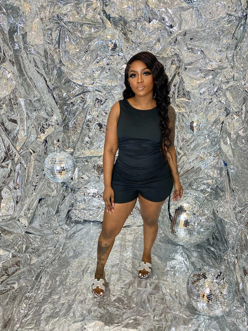 Head Over Heels: All In One Boutique Avery Short Set- Black Apparel