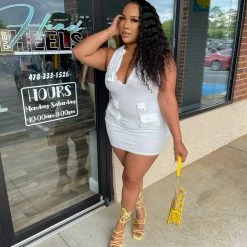 Head Over Heels: All In One Boutique Apparel Latch On Dress- White