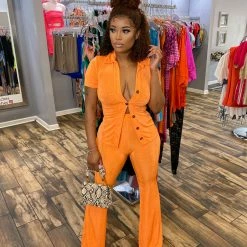 Head Over Heels: All In One Boutique Let It Flow Set- Orange Apparel