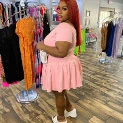 Head Over Heels: All In One Boutique Pink Baby Doll Skirt Set