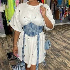 Head Over Heels: All In One Boutique Apparel Denim In Distress Dress